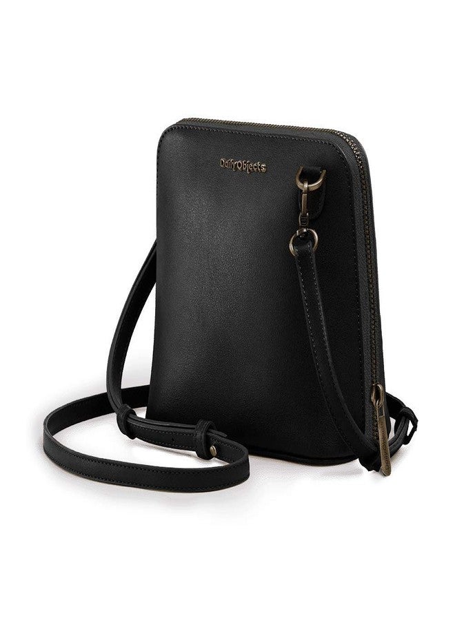 DailyObjects Black Trapeze Sling Crossbody Bag for Girls and Women | Made with Durable Vegan Leather Material | Zip Closure | Adjustable and Detachable Straps - Image 5